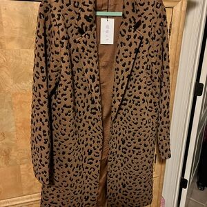 THML Brown Beautiful leopard print jacket size L